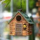 thumbnail image 1 of Estatuilla de nido de pájaro de resina, estatua colgante de nido de pájaro para decoración de jardín al aire libre (15,3*12,5*17,7 cm), 1 of 5