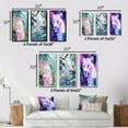 thumbnail image 4 of Designart "Wild Tiger with Girl in Jungle" Animals Tiger Framed Wall Art Set Of 3 - Pink Tiger Frame Gallery Set For Office Decor, 4 of 6
