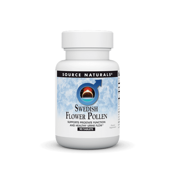 Source Naturals Swedish Flower Pollen, Supports Prostate Function and Healthy Urine Flow - 90 Tablets