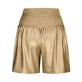 thumbnail image 6 of Womens Sequin Shorts High Elastic Waisted Smocked Cute Lounge Shorts Beach Flowy Casual Glitter Short Pants Plus Size Womens Clothes, 6 of 6
