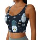 thumbnail image 2 of Balery Gnome and Snowflakes Sujetadores deportivos con espalda cruzada para mujer, acolchados, sin costuras, de alto impacto, ideales para yoga, gimnasio, entrenamiento y fitness.-Large, 2 of 8