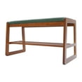 thumbnail image 3 of Shoe Bench, Shoe Storage Bench, Entryway Shoe Rack 27.55* 13.58* 16.14in(Nut-brown + Green ), 3 of 15