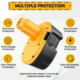 thumbnail image 5 of 4 Pack DC9091 3600mAh Ni-Mh Replacement for Dewalt 14.4V Battery High Capacity Replacement Battery Compatible with Dewalt DC9091 DW9094 DW9091 DC9094 DE9091 DE9092 DE9038, 5 of 11