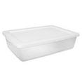 thumbnail image 2 of Sterilite Set of (2) Small Storage Bin, 28 Quart Clear Plastic Storage Container with Snap-On Lid, White, 2 of 11