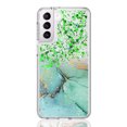 thumbnail image 5 of Samsung Galaxy S21 FE Phone Case, Rosebono Hybrid Bling Glitter Sparkle Epoxy Graphic Marble Colorful Silicone Skin Cover Armor Case for Samsung Galaxy S21 FE (Green), 5 of 6
