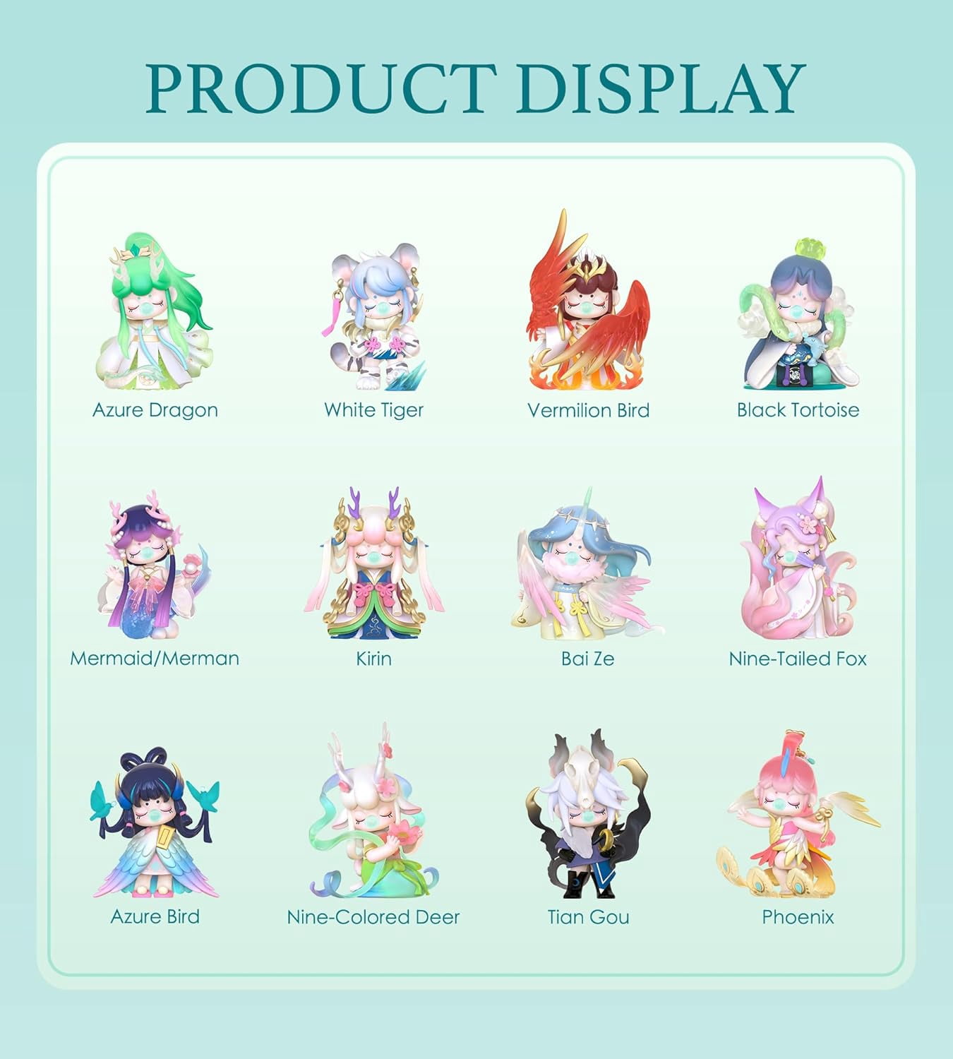 ROBOTIME Nanci Oriental Auspiciousness Blind Box Toys,Collectible Dolls Surprise Toys,Action Figures Mystery Blind Box,Xmas Gifts for Grils Boys(Whole Set 12PCS)