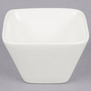 American Metalcraft PORB29 4 oz. White Square Porcelain Sauce Cup