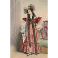 thumbnail image 3 of Achille Devéria 11x14 Black Modern Framed Museum Art Print Titled - Portrait of Mrs. Menessier-Nodier, from Alphabet Varies, Choice of Costumes from Nature (1831), 3 of 5