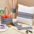 thumbnail image 5 of 4.9~5M Polyester Jacquard Leaf Ribbon Clothes Accessories Curtain Decoration Marine Blue 3-3/8 inch(86mm) about 5.47 Yards(4.9~5m)/Set, 5 of 6