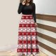 thumbnail image 2 of Vestidos Para Mujer Otoño Estampado Navideño Manga Larga Cuello Redondo Vestido Largo Playa Casual Maxi Sundress Odeerbi ODB145686, 2 of 6