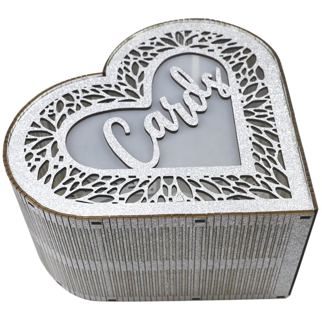 Wedding Card Box With Hollow Design Wooden Card Box Anniversary Card Box Greeting Card Box