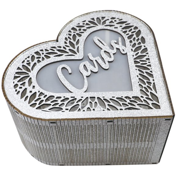 Wedding Card Box With Hollow Design Wooden Card Box Anniversary Card Box Greeting Card Box