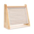 thumbnail image 2 of Jewelry Display Stand Wood Ring Earring Holder Brooch Ear Stud Storage Rack Organizer Layout Home Shop Showcase Beige, 2 of 9