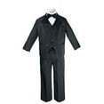 thumbnail image 3 of Toddler Kid Child Teen Boys Black Formal Wedding Party Suit Set Tuxedo Suit S-20, 3 of 7