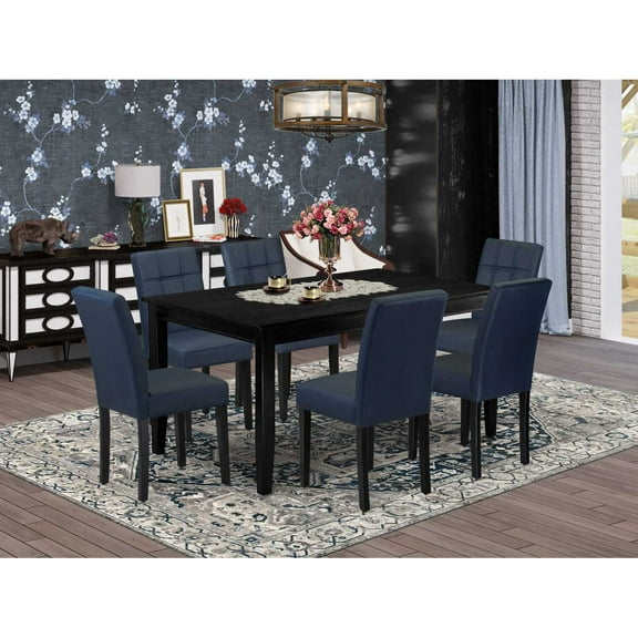 East West Furniture 7 Piece Dinner Table Set contain A Kitchen Table