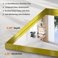 thumbnail image 3 of Arched Wall Mirror 24x20 Inch Black Metal Frame Tempered Glass Large Decorative Crystal Clear Shatterproof Mirror for Entryway Living Room Mantel Bathroom, 3 of 9