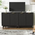 thumbnail image 3 of VEANERWOOD Fluted Cabinet with Storage, 2 Doors Sideboard Buffet Cabinet Modern Accent Cabinet, 3 of 10