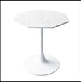 thumbnail image 4 of 31.50"Modern Octagonal Coffee Table with Printed White Marble Table Top,Metal Base, 4 of 10