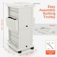 thumbnail image 6 of TASALON Space-Saving Salon Trolley Cart with Lockable Trays, 15.00 x 14.96 x 34.06 Inches, 6 of 6