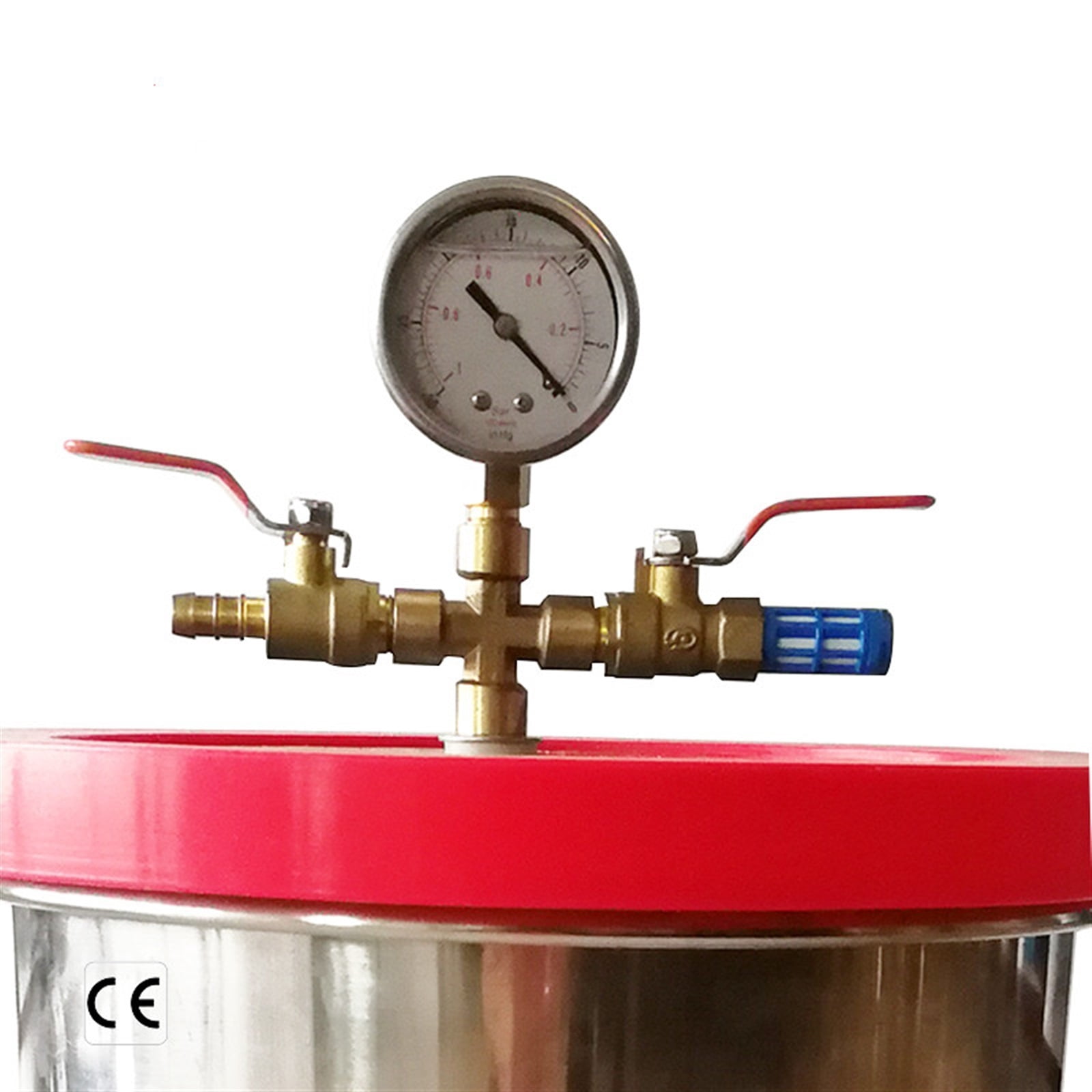 Stainless Steel Vacuum Chamber 2/3/5 Gallon With 3cfm Vacuum Pump Defoaming Barrel For Epoxy Resin AB Glue 9L/12L/20L