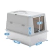 thumbnail image 3 of PAWZ Road Stainless Steel Litter Box, Enclosed Large Cat Litter Box with Scoop, Odor Control Easy Clean, Gray, 3 of 12