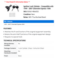 thumbnail image 2 of Ignition Lock Cylinder - Compatible with 1999 - 2007 Chevy Express 1500 2000 2001 2002 2003 2004 2005 2006, 2 of 2