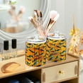 thumbnail image 3 of Yayeee 2 Pack Qtip Holder Bathroom Cotton Swab Canister with Lid Clear Dispenser Set, Yellow Sardines Pattern, 3 of 6