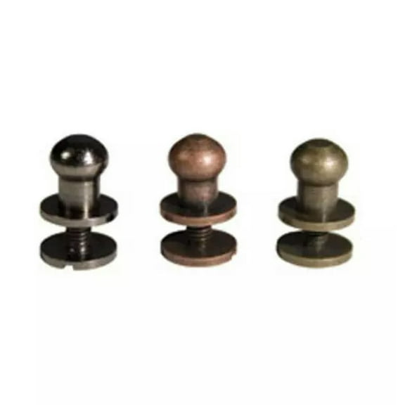 U8MO Hitch Fasteners For Leather Jewelry Crafts Assorted Silver Bronze Copper 12pc