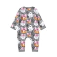 thumbnail image 4 of Halloween Family Pajamas Set Long Sleeve Crew Neck, Soft Matching Halloween Pajamas with Ghost Beanie Print, Cozy Family Halloween Pajama Set Sleepwear, 4 of 4