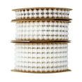 thumbnail image 3 of CUITING 3 Roll of 2 Yard Simulation Pearl Hemisphere Bead Ribbon Hanging Cotton Weaving Garland Ribbon Band Layout Props for Wedding Birthday Gardening Craft (2 Row  4 Rows  6 Rows Bead S, 3 of 6