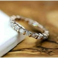thumbnail image 2 of TAAPSEE JEWELS 14K White Gold Finish Baguette Cut Diamond Full Eternity Wedding Ring, 2 of 4