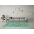 thumbnail image 3 of Ahgly Company Indoor Rectangle Abstract Light Blue Modern Area Rugs, 8' x 12', 3 of 4