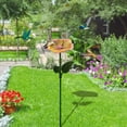 thumbnail image 7 of RRJ Bee Butterfly Hummingbird Water Feeder, Outdoor Metal Bird Bath Garden Decoration, Rust-Resistant Courtyard Patio Hanging Feeder for Attracting Pollinators and Wildlife, 7 of 7