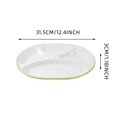 thumbnail image 3 of Binwennn Heat Imitation Porcelain Compartment Fast Food Trays Specifically Designed For School And Unit Canteens Commercial Grade Tableware round Plate Mat round Outdoor Table Set for 4 round Dinner, 3 of 4