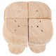 thumbnail image 4 of Sofa Replacement Legs Set Of 4Pcs Wooden Feet Furniture For Home Use Noise Reduction Beige European Style, 4 of 5