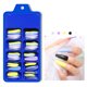 thumbnail image 1 of Uñas postizas decorativas sin rastro, diseño francés y colorido, 10 tamaños incluidos, 100 piezas por caja, ideal para manicura DIY y uso en casa., 1 of 6