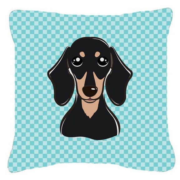Dog Face Checkerboard Design Fabric Decorative Pillow