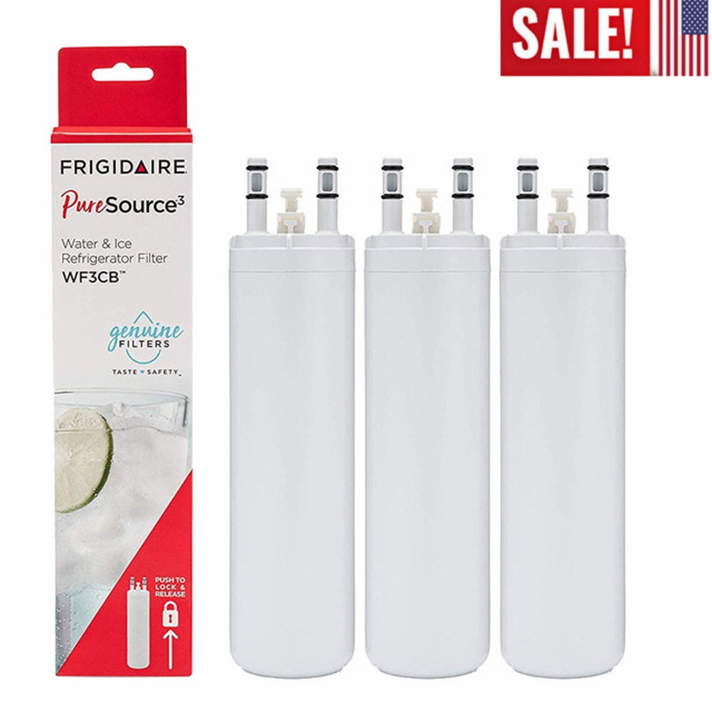 3 Pack Frigidaire WF3CB Pure Source 3 Refrigerator Water Filter , White