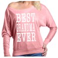 thumbnail image 1 of Shop4Ever Women's Best Grandma Ever Grandparent Off Shoulder Long Sleeve Shirt, 1 of 6