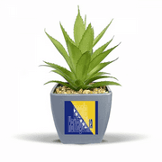 Bosnia Herzegovina Flag Name Fake Pineapple Flower Pot Vase Mini Decor