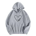 thumbnail image 1 of toraway Hoodies pour Femmes Pull Grande Taille Sweat à Capuche Imprimé Col Rond Manches Longues S, 1 of 4