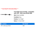 thumbnail image 2 of Front Right Axle Assembly - Compatible with 1999 - 2003 RX300 AWD 2000 2001 2002, 2 of 2
