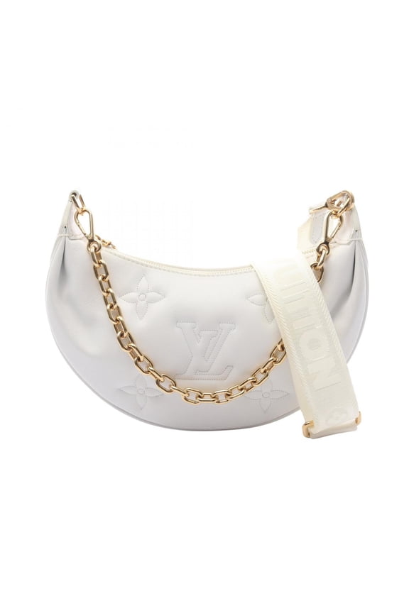 Pre-Owned Louis Vuitton Over the Moon Handbag, Leather Bubble Gram, Women's, White, M59959