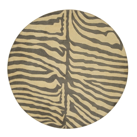 EORC GRAY Hand-Tufted Wool Transitional Modern Tufted Rug, 6' x 6'-Color:Gray,Material:Wool