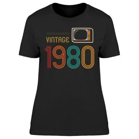 1980 Vintage T.v. T-Shirt Women -Image by Shutterstock Female Small
