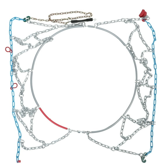 2Pcs Portable Snow Tire Chains, Semi-automatic Tighten Easy Installation Tire Chains, Universal Emergency Tire Traction Chains for Passenger Car, Pickup Trucks, SUV