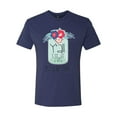 thumbnail image 2 of Wild Bobby, Y'all Is Not Word It's A Word Southern Artsy Jar with Flowers Pop Culture Mens Premium Tri Blend T-Shirt, Vintage Navy, 2XL, 2 of 3