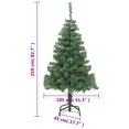 thumbnail image 4 of vidaXL Artificial Christmas Tree with Steel Stand 210 cm 910 Branches, 4 of 5