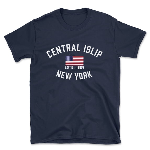 Central Islip New York Patriot Men's Cotton T-Shirt