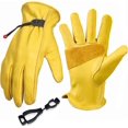 thumbnail image 1 of Guantes de Jardinería para Hombre/Mujer, Guantes de Trabajo de Piel de Vaca, Guantes de Trabajo de Jardinería Antiespinas y Anticortes - Engrosamiento Amarillo XianweiShao 8390615699280, 1 of 1